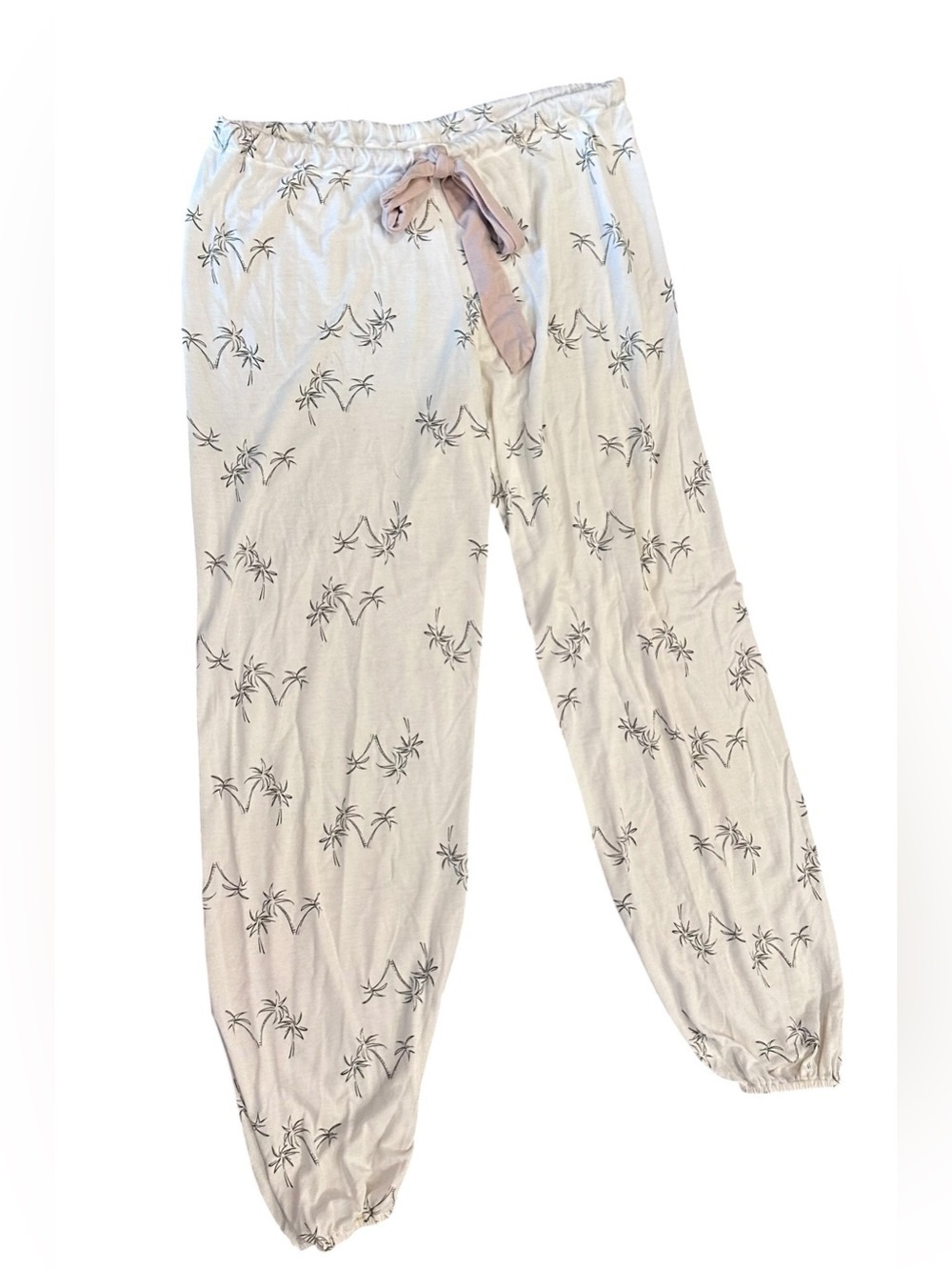Women’s Eberjey Giselle Palm Tree Slouchy Cotton Pajama Pants Size Small